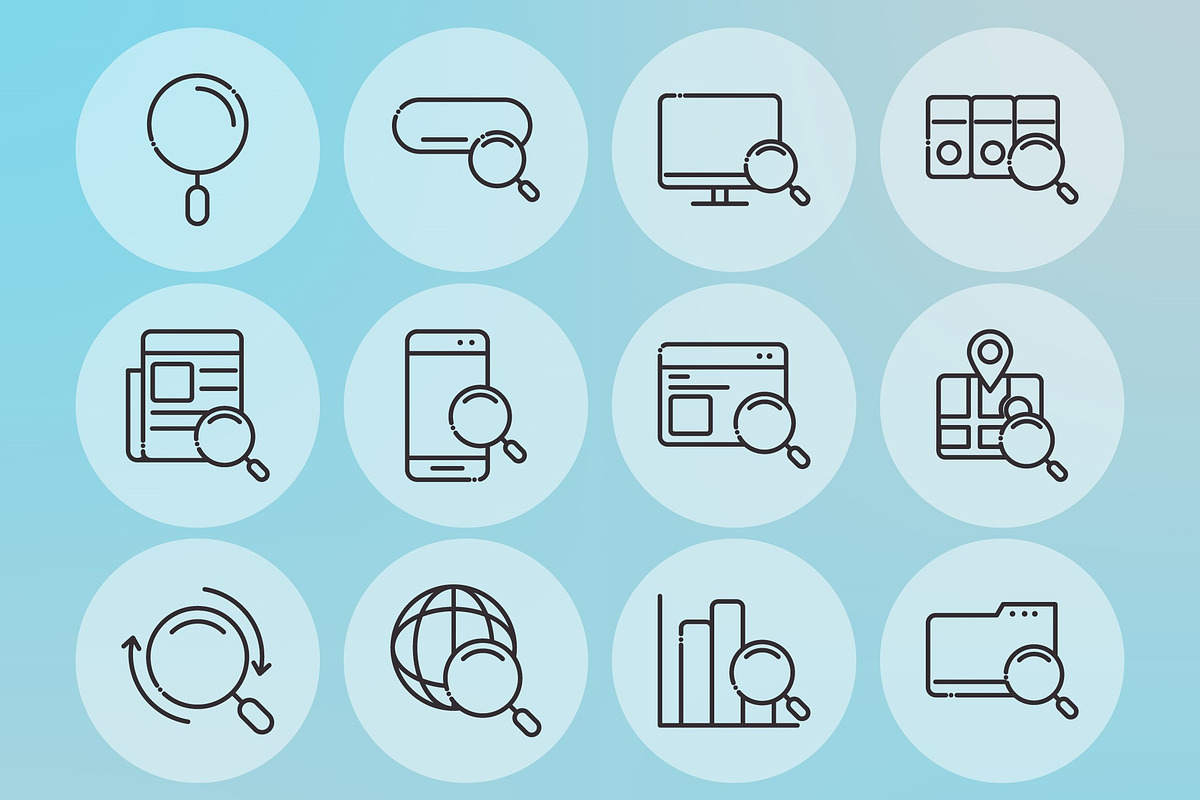 Search And Web Icon Set, a Templates & Theme by studiogstock (Photo 3 of 3)