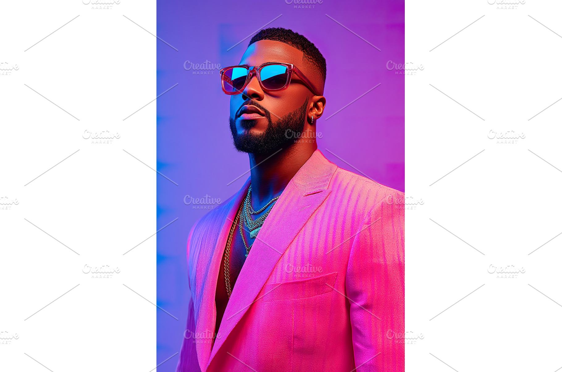 African Man Wearing Sunglasses and, a Beauty & Fashion Photo by Lermont51
