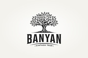 oak banyan old tree label logo, a Branding & Logo Template by Blazybone (Thumbnail 1 of 2)