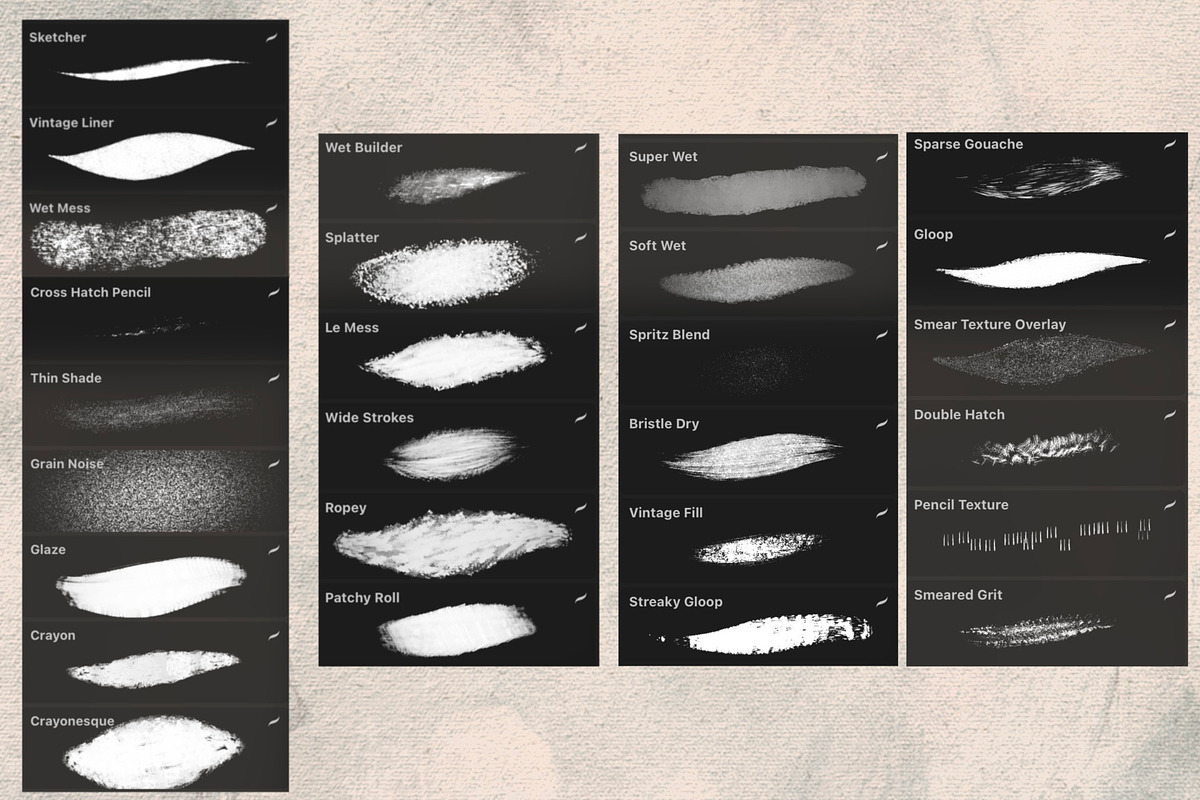 Vintage Procreate Brush Kit, a Brush Add-On by KJP Designs (Photo 5 of 6)