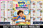 Daily Schedule Word Problems, a Stationery Template by Designmela01 (Thumbnail 1 of 6)