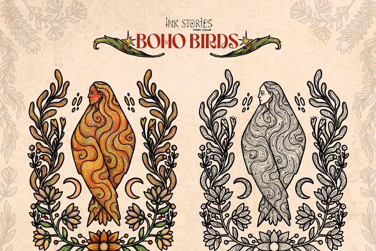 Boho Birds, an Animal Illustration by Ink Stories (Photo 8 of 16)