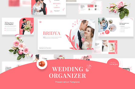 Bridya-Wedding Organizer PowerPoint, a Presentation Template by Premast