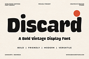 Discard – Bold Retro Display Font, a Serif Font by Bekhair Studio (Thumbnail 1 of 17)