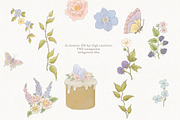 Summer Garden Wedding Set, a Decorative Illustration by AlenaVlasko stock Market (Thumbnail 10 of 10)