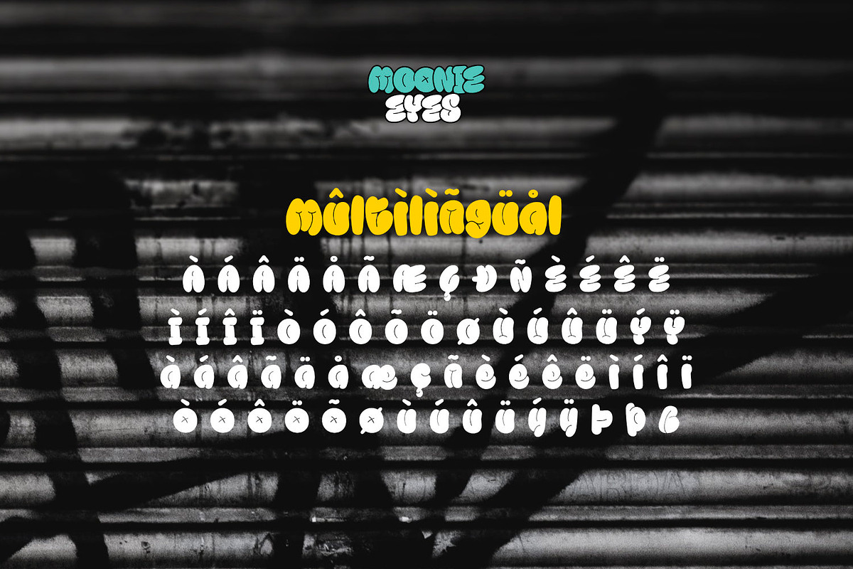 Moonie Eyes - Graffiti Type, a Font by ikiiko (Photo 7 of 7)