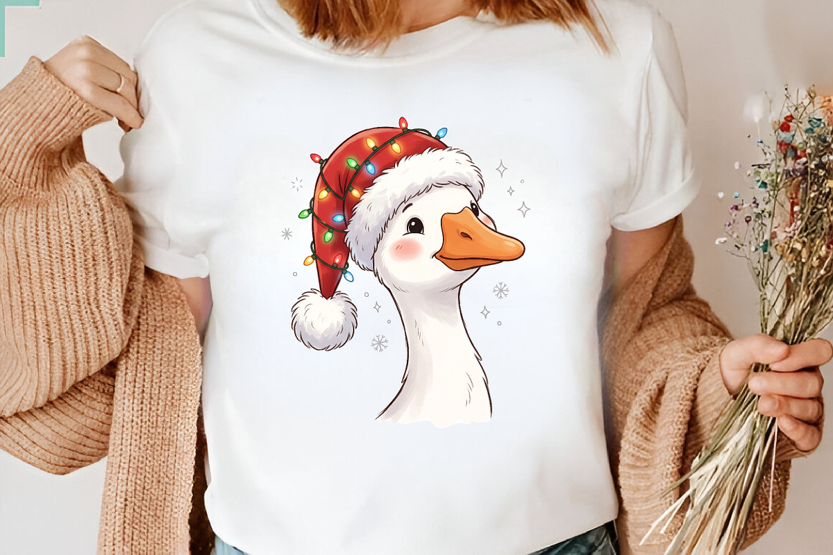 Funny Goose Christmas PNG, a Seasonal Illustration by CraftArtStudio (Photo 3 of 4)