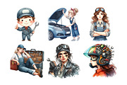 matching Mechanic Characters Clipart, an Illustration by Daily.Designs (Thumbnail 4 of 5)