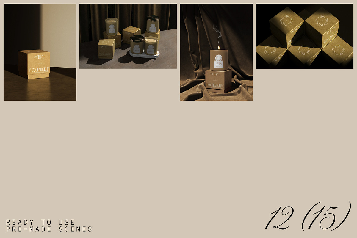 ETHE - Box&Candle mockups, a Packaging Mockup by Creatoom (Photo 6 of 15)