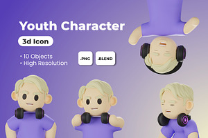 3D Cute Youth Character