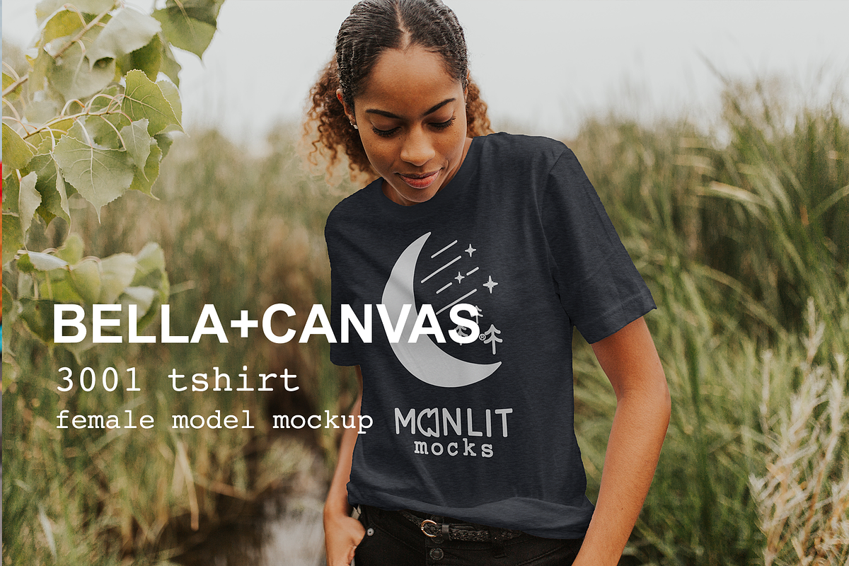 Bella Canvas 3001 T-shirt Model, a Shirt Mockup by Moonlit Mocks (Photo 1 of 6)