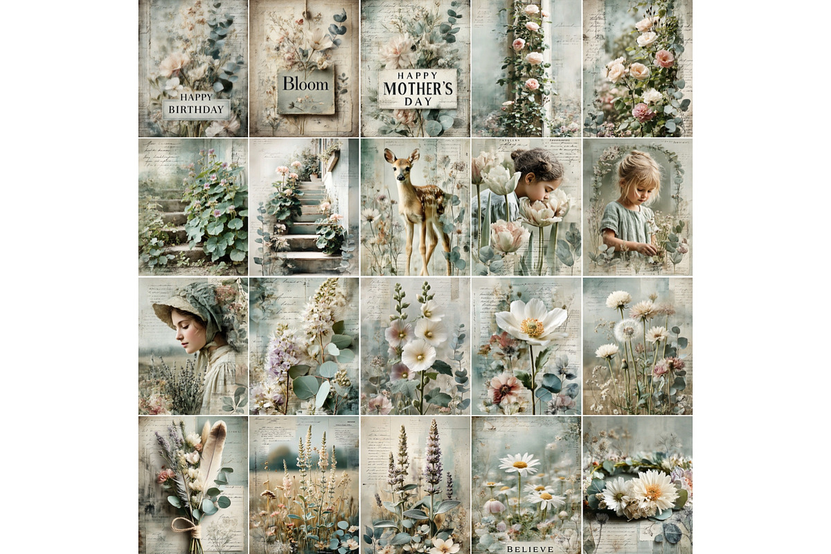 Herbal Meadow Garden Junk Journals, a Decorative Illustration by Nicole Branger Art (Photo 6 of 15)