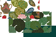 Lotus Garden Vintage Vector, a Pattern Graphic by NayaChu (Thumbnail 5 of 9)