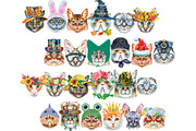 Watercolor borders from cats, an Animal Illustration by Watercolor fantasy (Thumbnail 5 of 9)