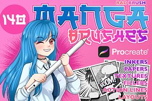 140 Procreate Manga Brushes