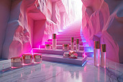 Neon Staircase Futuristic Cave Photo, a Background Graphic by Aura Canyon HQ (Thumbnail 3 of 7)