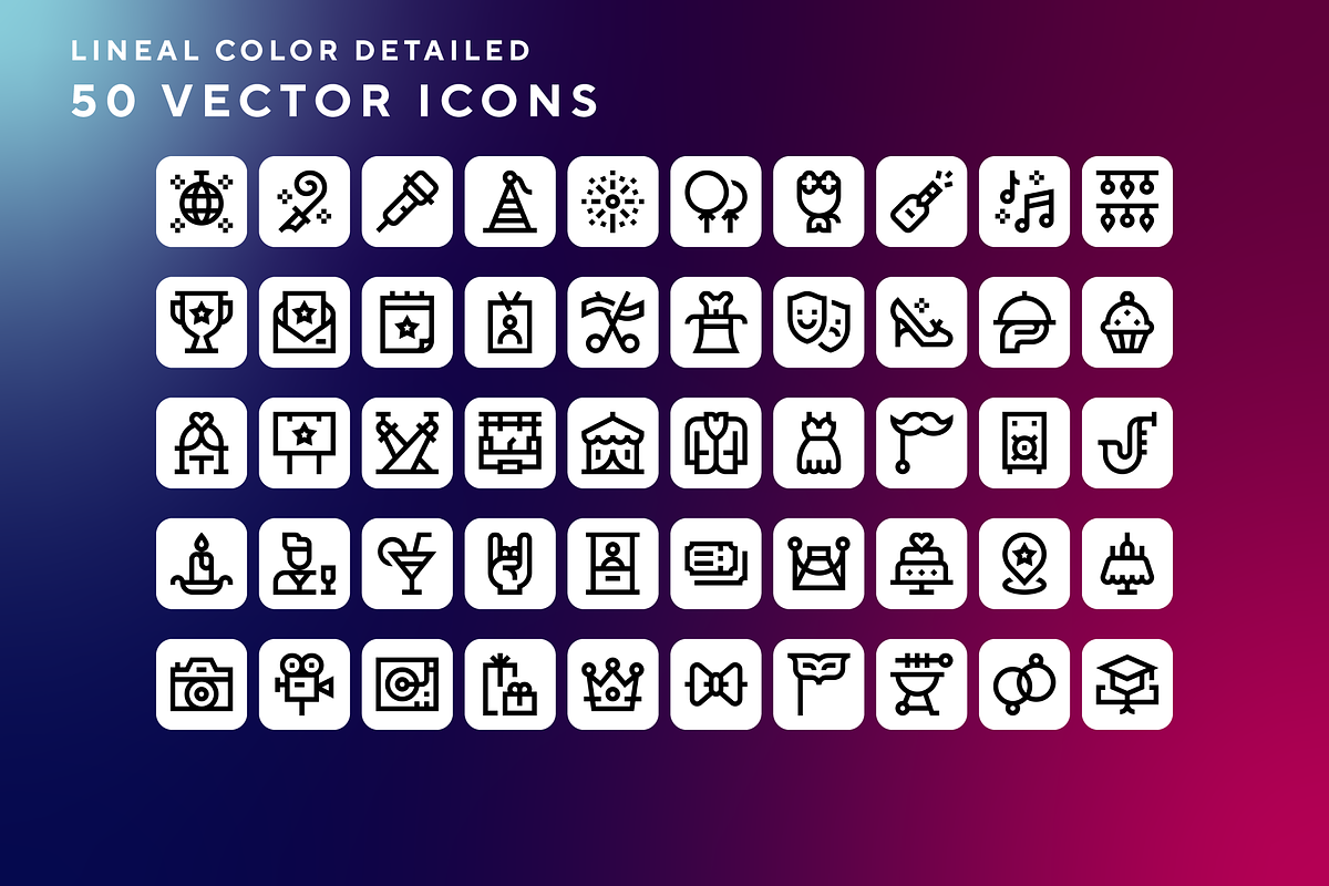 Event icons, an Outline Icon by Wencory (Photo 1 of 2)