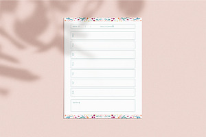 Floral Printable Planner Page Bundle