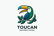 Toucan Mascot Cartoon Logo, an Animal Illustration by Cekal_std (Thumbnail 3 of 3)