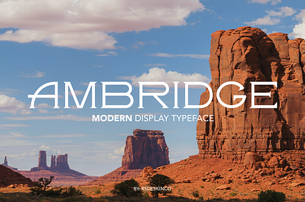 Ambridge | Modern Display Typeface, a Font by RS Design Co.