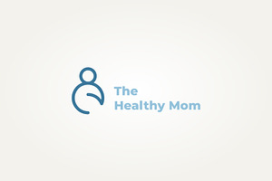 mom pregnancy line art logo, a Branding & Logo Template by Blazybone