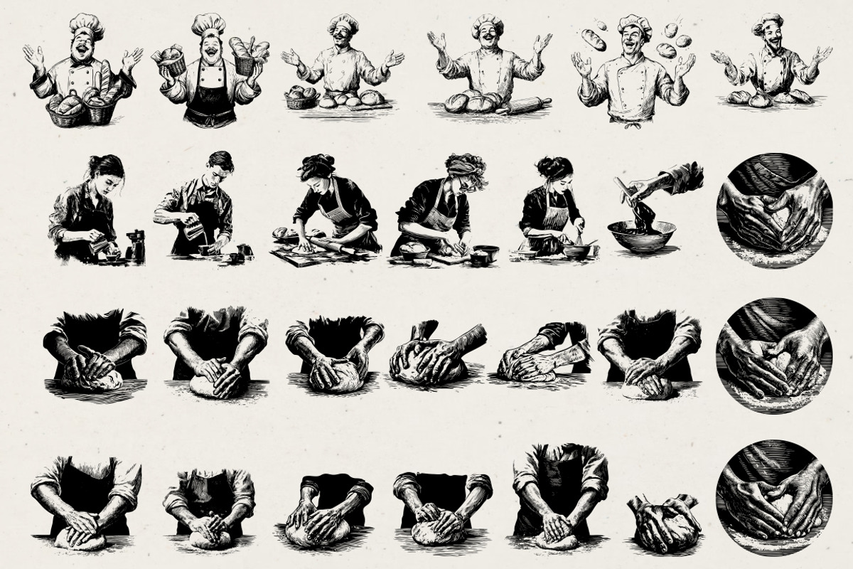 280 Vintage Bakery Illustrations, a Food Illustration by Nocturnal Wolf (Photo 7 of 15)