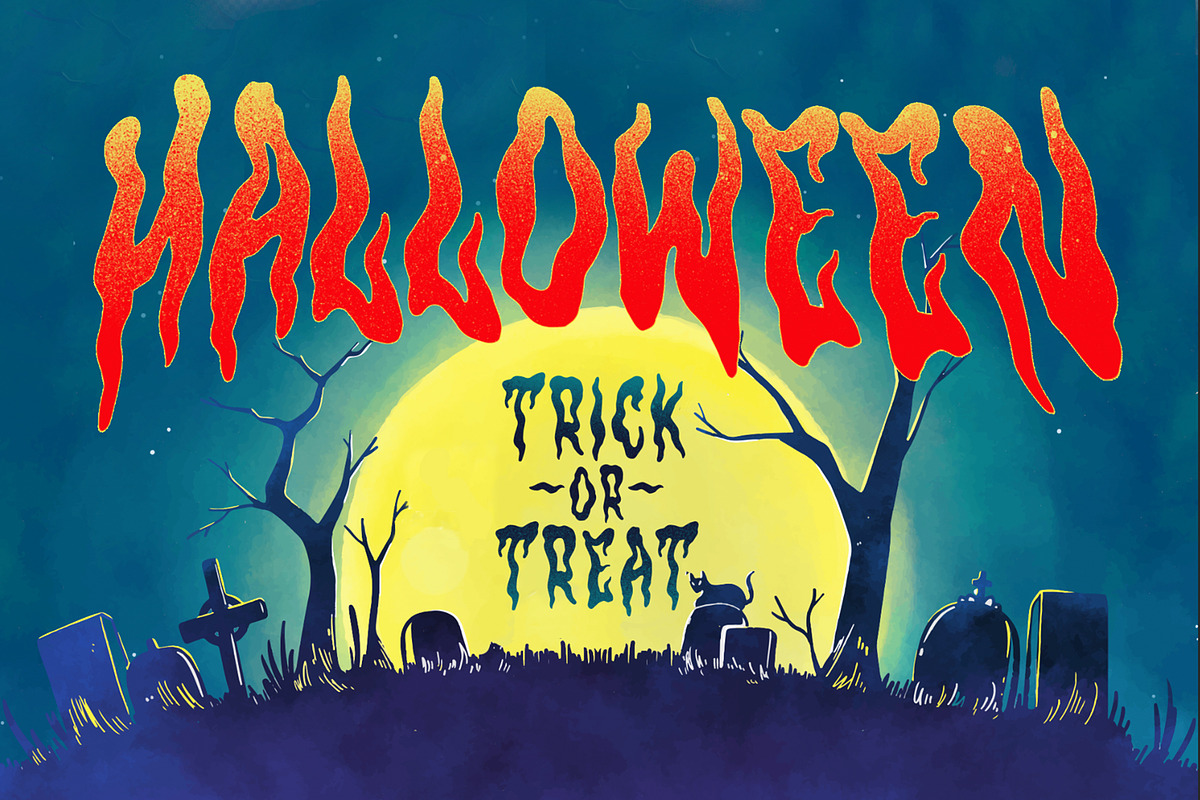 Halloween Horror Fonts | Hantu, a Font by tomatstudio (Photo 3 of 10)