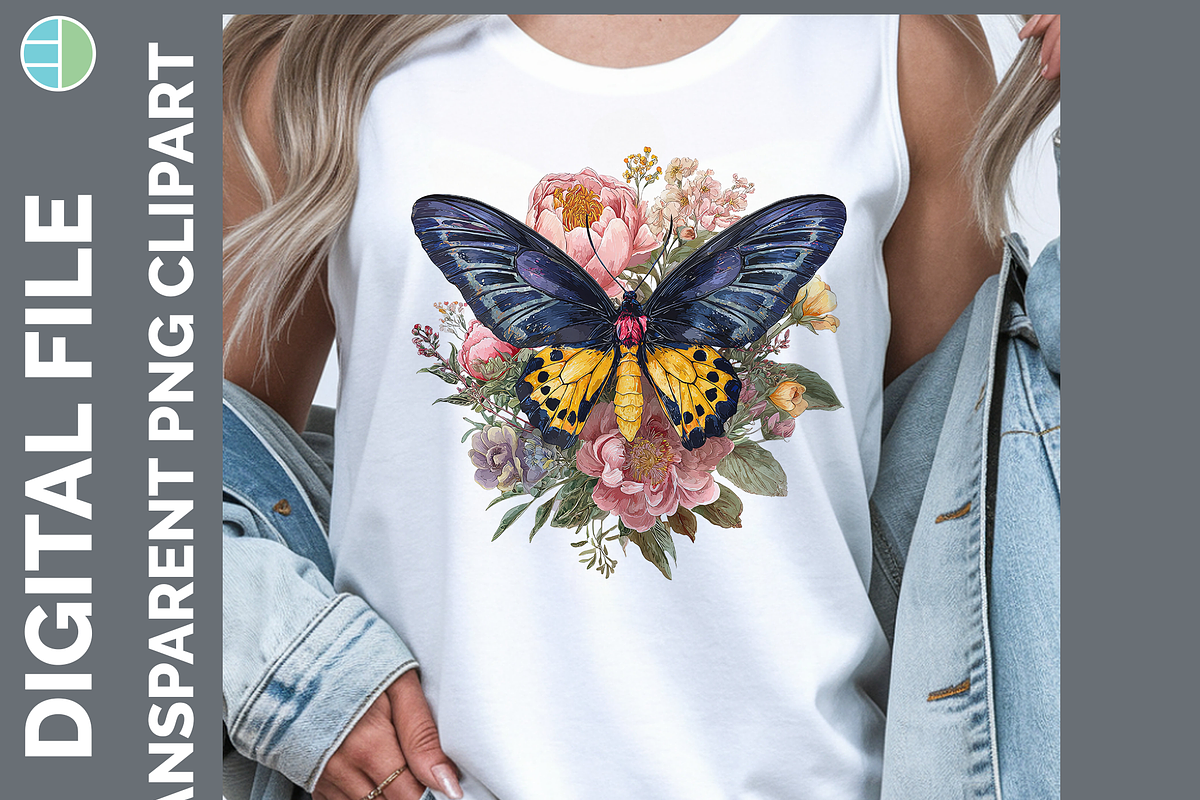 Boho Western Butterfly Clipart, PNG, an Animal Illustration by Enliven Designs (Photo 5 of 9)