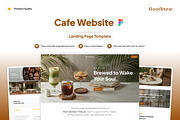 Hootbrew - Cafe Website Landing Page, a Landing Page Template by Font Kingdom (Thumbnail 1 of 5)