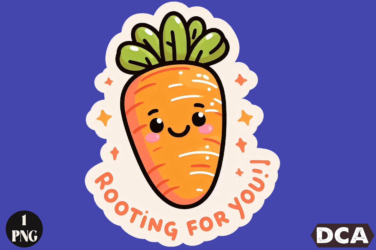 Funny,Rooting For You Sticker PNG, an Illustration by DreamCafeArt (Photo 1 of 7)