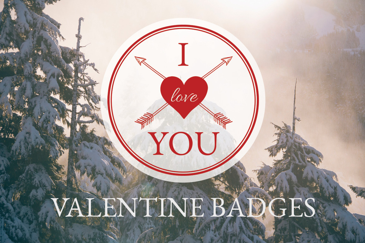 Valentine Badges, a Branding & Logo Template by Nathan Knight Design (Photo 1 of 3)
