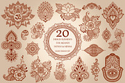 Set floral elements, a Decorative Illustration by Katika Shop (Thumbnail 1 of 6)