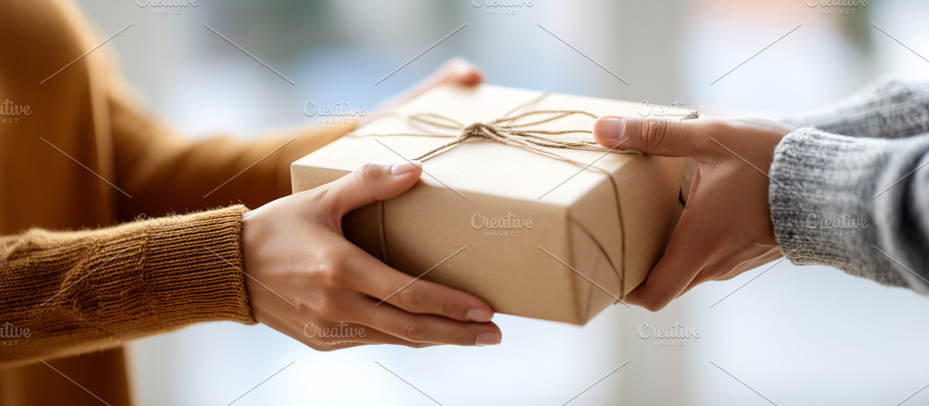 Close up of hands exchanging gift, a Person Photo by MistyDay