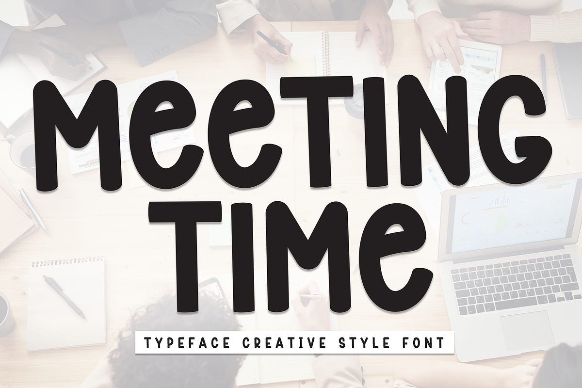 Meeting Time | Script Font, a Script Font by Scratchones (Photo 1 of 8)
