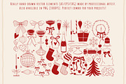 Merry & Red - Christmas line art, a Seasonal Illustration by Nataly_is_Drawing (Thumbnail 2 of 11)