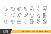 Business and money thin line icons, an Outline Icon by Woo Graphics (Thumbnail 2 of 2)