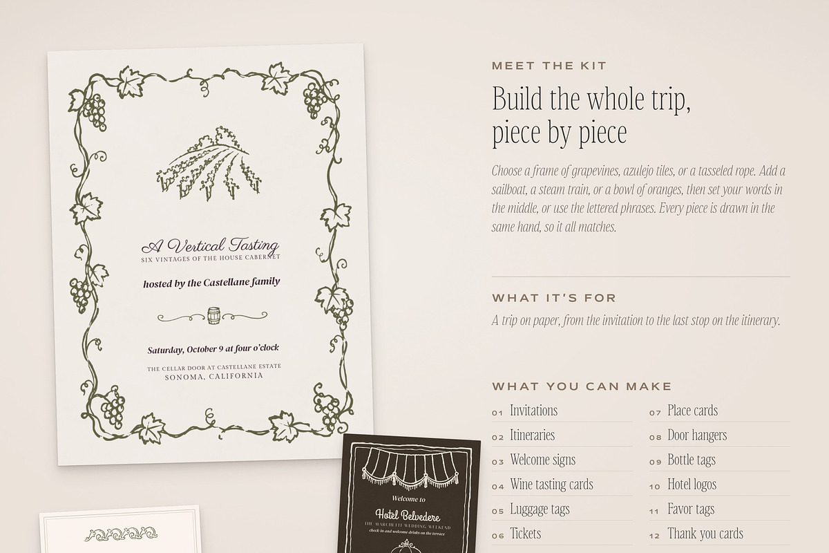 Vacation Invitation Creator Bundle, an Object Graphic by The October Creative (Photo 2 of 18)