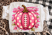 Pink Football Pumpkin PNG,Polka, an Object Illustration by Libby Wishes (Thumbnail 3 of 3)