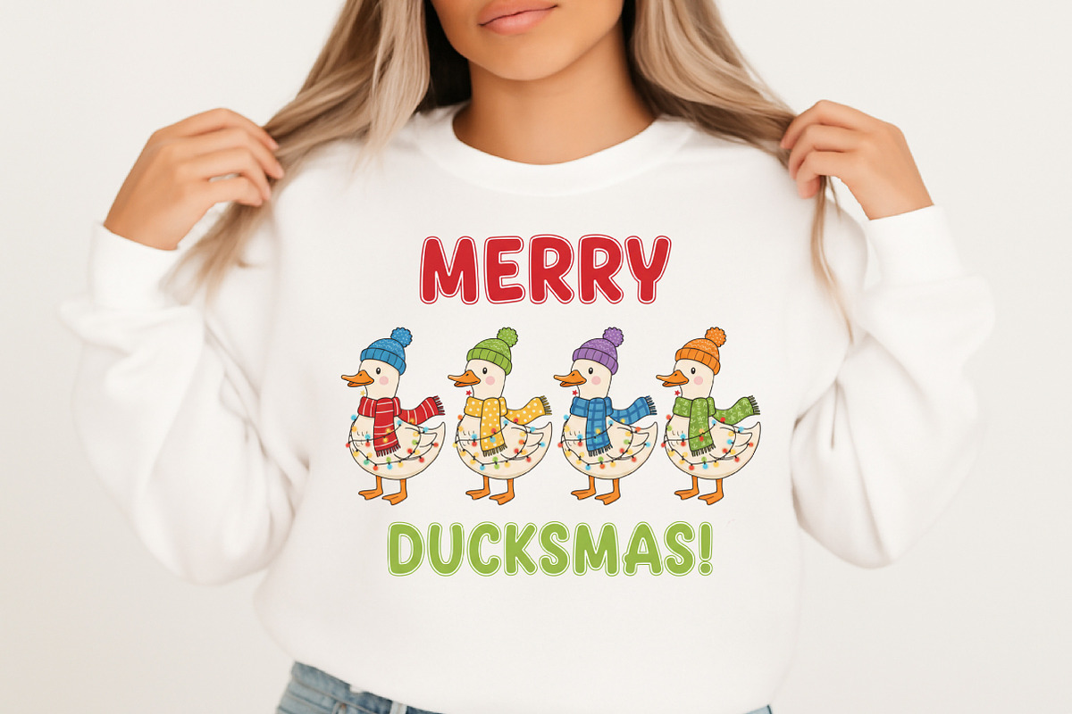 Christmas Ducks Png, Merry Ducksmas, an Illustration by Designking (Photo 2 of 6)