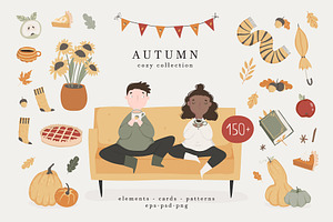 Autumn cozy collection: card creator, a Decorative Illustration by Cute Atelier
