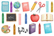 School Watercolor Illustrations, an Education Illustration by Doodle and Stitch (Thumbnail 2 of 2)