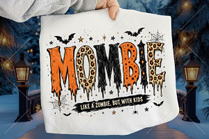 Mombie Funny Halloween Mom Spooky, a Seasonal Illustration by Canvas Craft