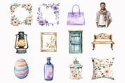Watercolor Soft Spring Sunday Clipar, an Illustration by Design Market (Thumbnail 5 of 5)
