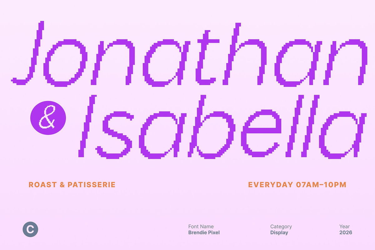 Brendie Pixel, a Sans Serif Font by Craft Supply Co. (Photo 4 of 8)