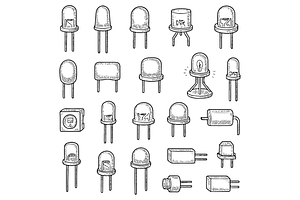 LED Electronic Components, an Object Graphic by RT Studio