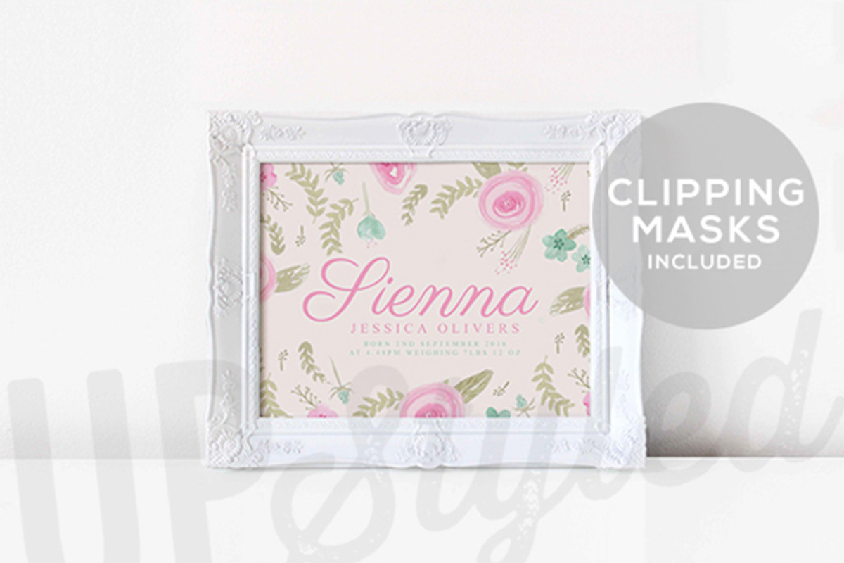 White and Gold Photo Frame F176, a Print Template by UpStyled (Photo 2 of 5)
