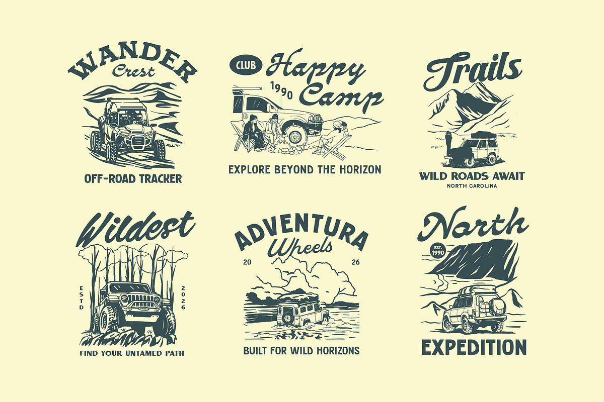 Offroad Graphic Collection, an Object Illustration by Skilline Supply Co. (Photo 3 of 10)