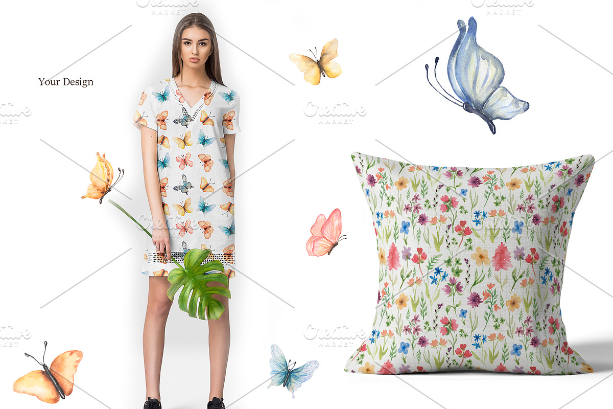 Watercolor Wildflower & Butterfly, a Decorative Illustration by MayaNavits (Photo 7 of 8)
