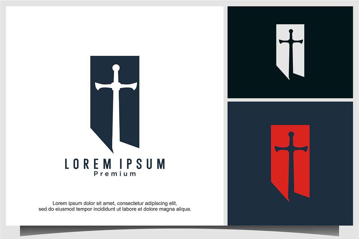 sword logo design template, a Branding & Logo Template by ebinta99