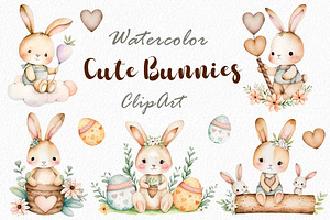 Cute Bunny, Rabbit Clipart